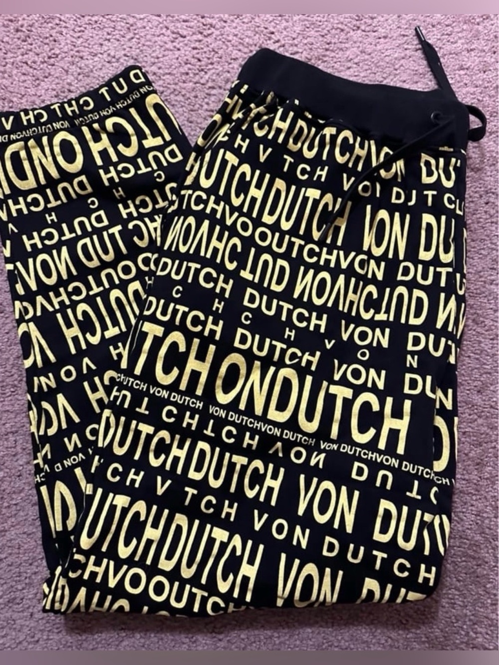 *New* Von Dutch black & yellow sweatpants - size XL